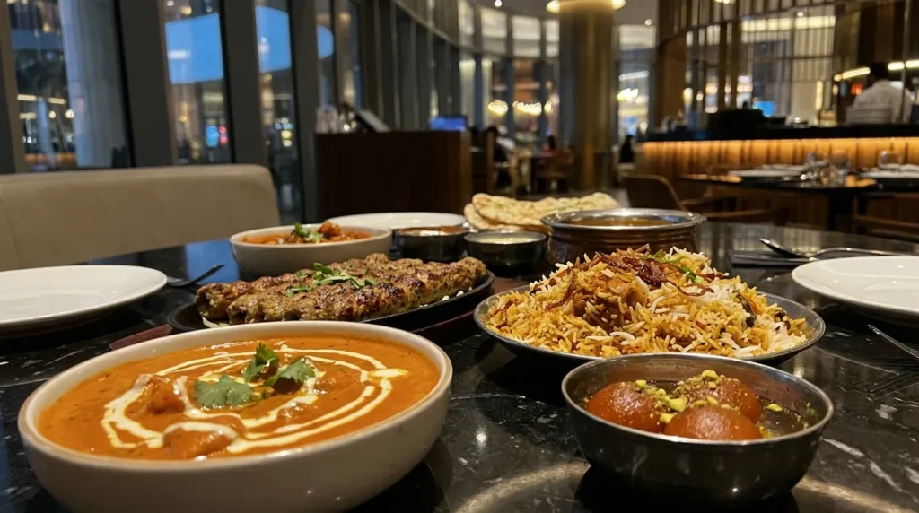 AMAYA Dubai Mall butter chicken biryani kebabs and Indian dishes