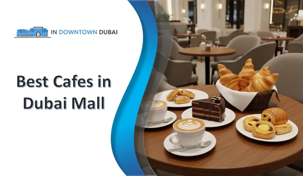 Coffee and pastries served at one of the best cafes in Dubai Mall