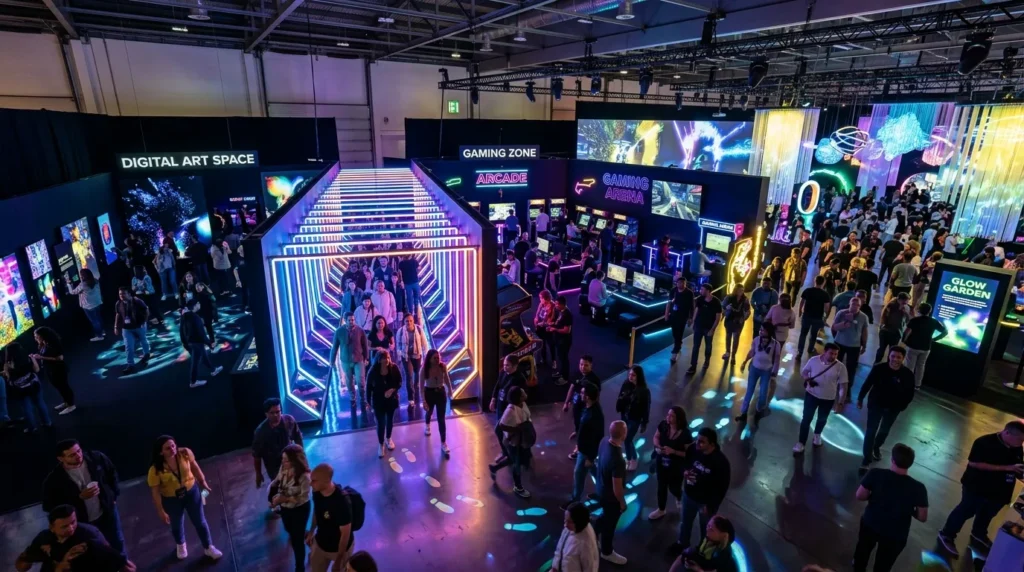 House of Hype Dubai immersive attraction with multiple themed zones and visitors exploring