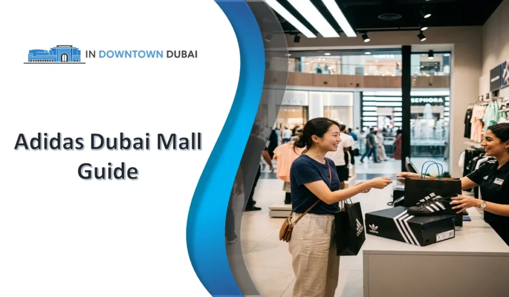 Customer shopping at Adidas Dubai Mall flagship store in Dubai Mall