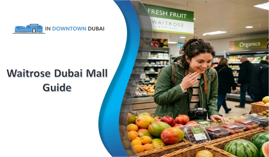 Waitrose Dubai Mall grocery store with fresh fruits and organic produce