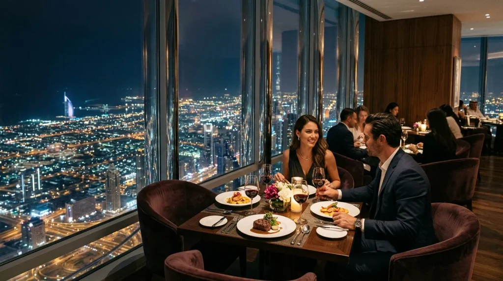 Burj Khalifa Floor 122 At.mosphere restaurant with Dubai views